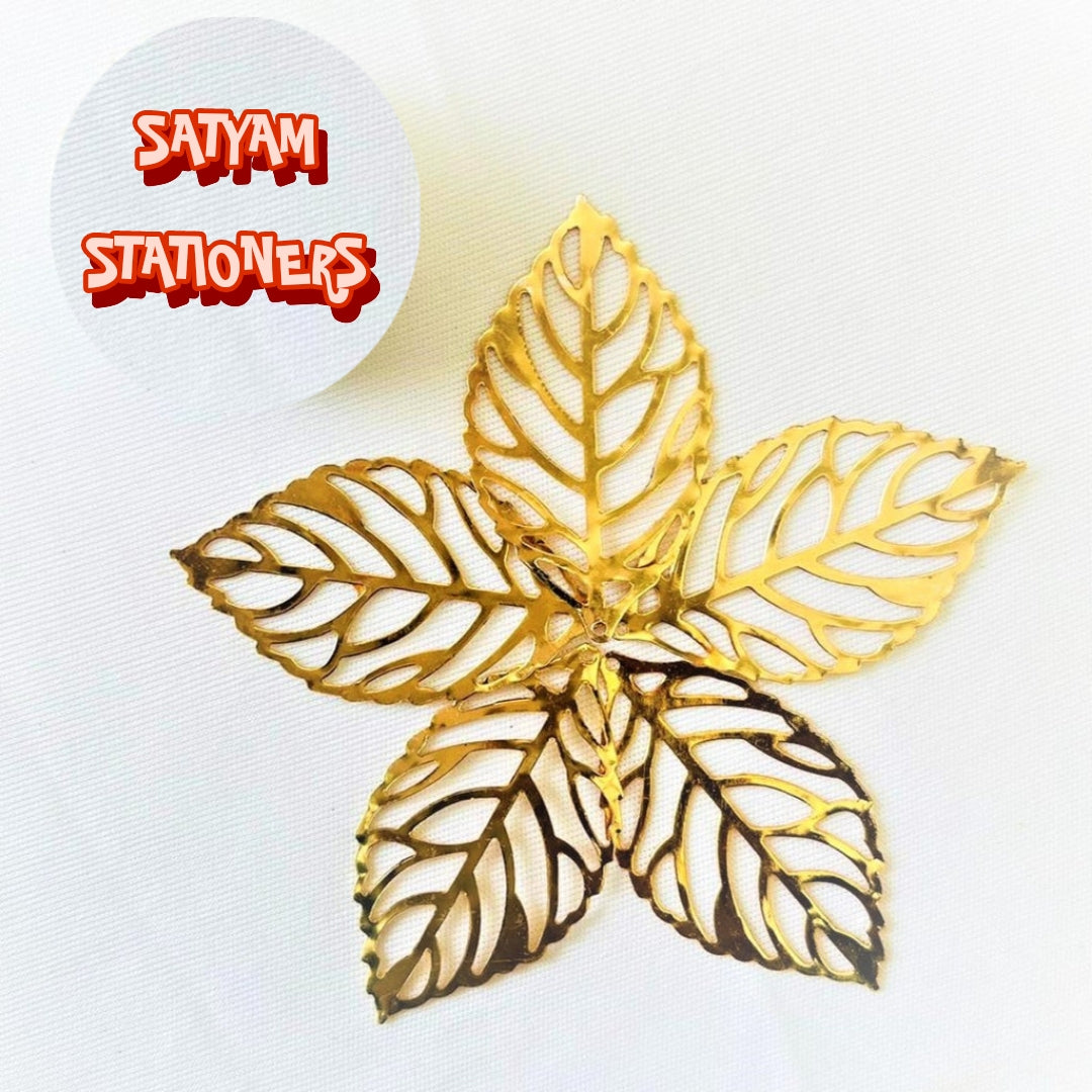 Metal Medium Leaf Charm 2 PC's
