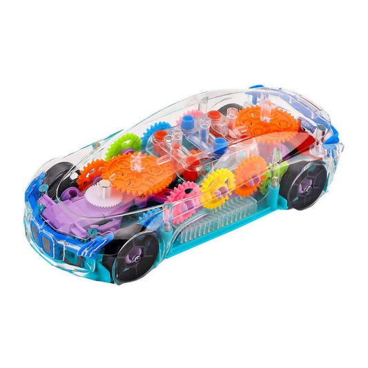 3D Car with 360 Degree Rotation, Gear Simulation Mechanical Car, Sound & Light Toys for Kids Boys & Girls (Multi Color) (Multi Design)