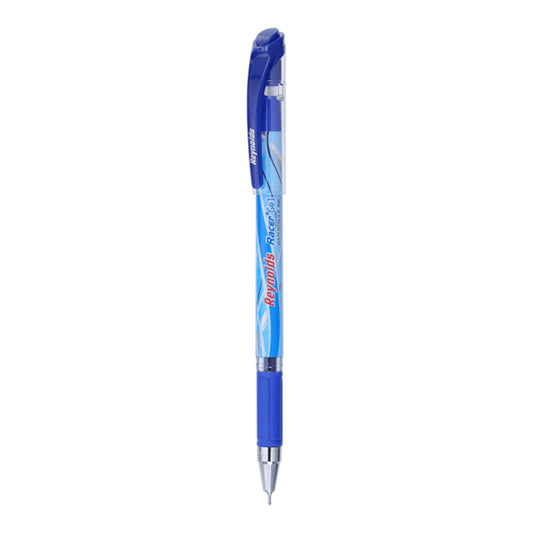 Reynolds Racer Gel Blue 5 Pc's Lightweight Gel Pen With Comfortable Grip For Extra Smooth Writing I School And Office Stationery|0.5Mm Tip Size