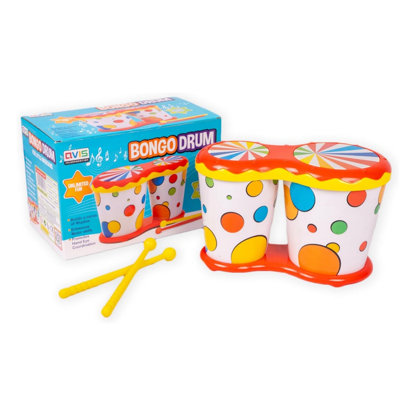 Avis Musical Instrument Bongo Drum for Kids