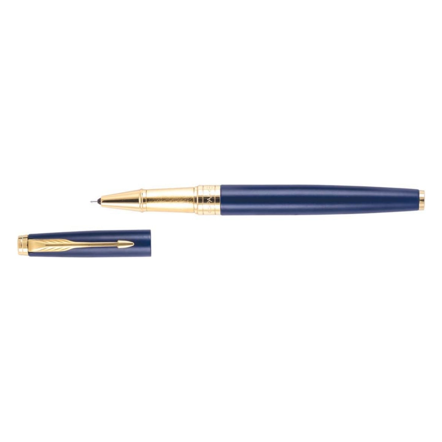 Parker Aster Matte Blue Gold Trim Roller Ball Pen