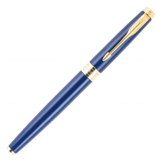 Parker Aster Matte Blue Gold Trim Roller Ball Pen