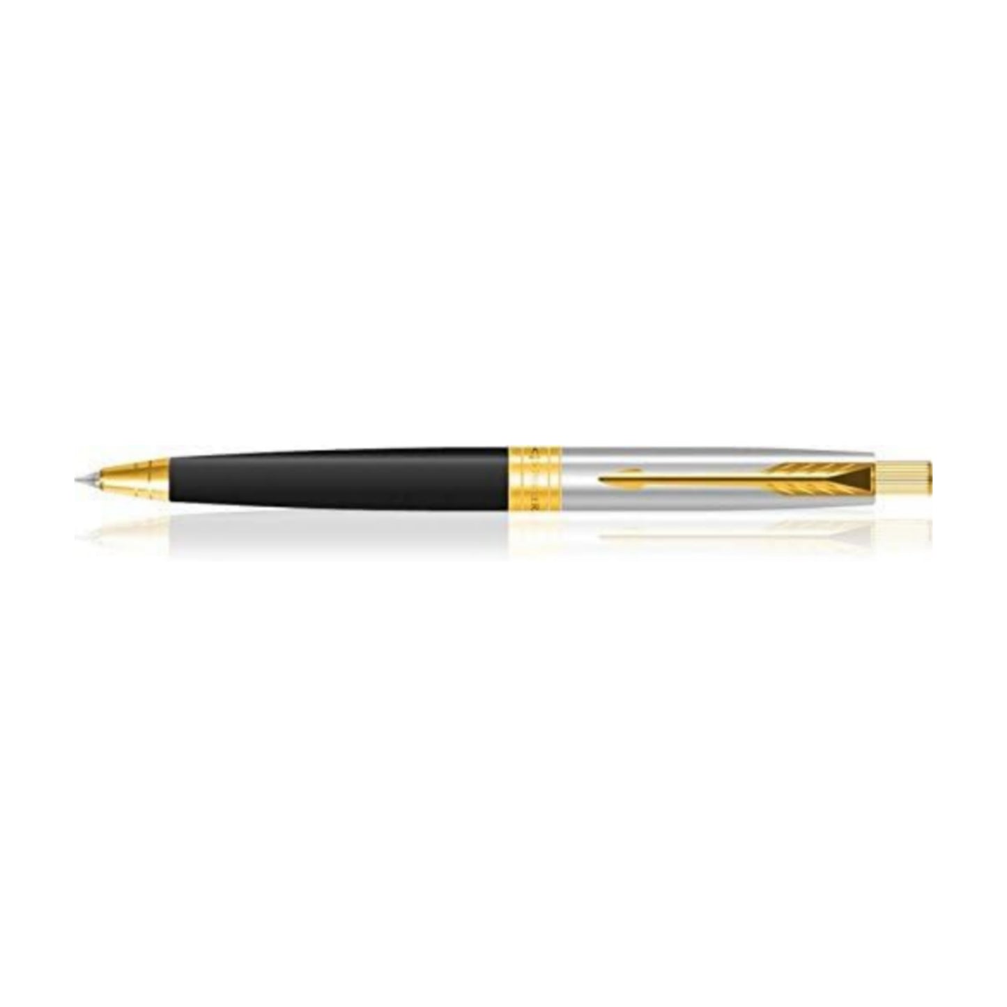 Parker Aster Shiny Black Gold Trim Ball Pen