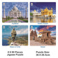 Ratna's 4 in 1 Wonders of India Jumbo Jigsaw Puzzle (4 x 99 Pieces) Size 36 x 28.5 cm for Each Puzzle Educational Toy for Kids 5+ Years