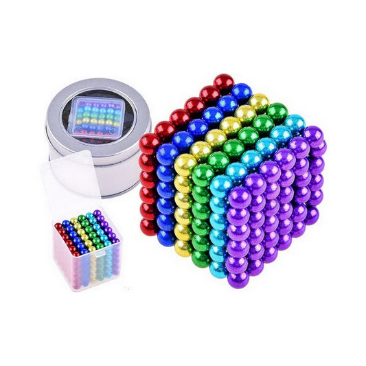 Magnet Trending Balls 216 Pieces 6X6 Cube of 6 Colors 5mm Balls- Explore The Creative World, Stress Relief for Jewellery Making, Beading, and Art Crafts with Steel Protection