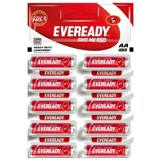 Eveready Carbon Zinc AA Batteries | 1.5 Volt | Highly Durable & Leak Proof | AA Battery for Household and Office Devices