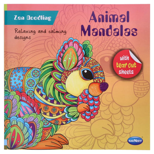 Navneet Zen Doodling- Animal Mandalas Colouring Book for Beginners and Adults