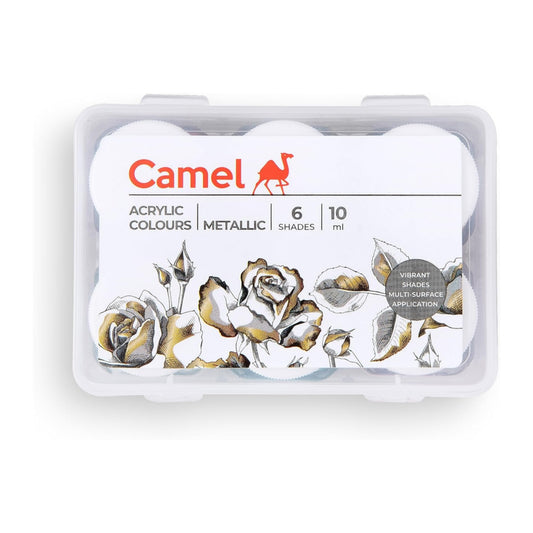 Camel Acrylic Metallic Colours - 6 Shades