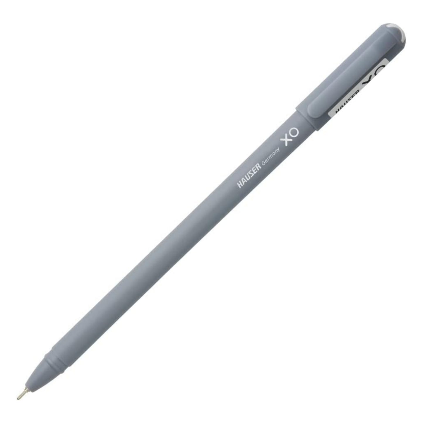 Hauser XO 0.6mm Ball Pen Sleek Body & Minimalistic Design | Matt Finish & Solid Body Type | Low Viscosity Ink With Ultra Durable Tip | Black Ink - Pack of 10 Pens