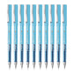 Hauser Sonic 0.55mm Gel Pen Box Pack | Attractive Foiled Body | Stylish Metal Clip | Refillable & Waterproof Gel Ink | German Technology For Smooth & Effortless Writing | Blue Ink Set of 10 Gel Pens