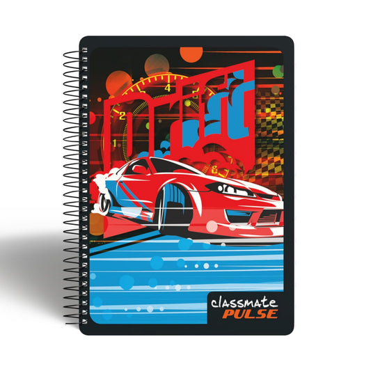 Classmate Pulse Spiral Notebook - 240 mm x 180 mm, Soft Cover, Ruled - 200 Pages