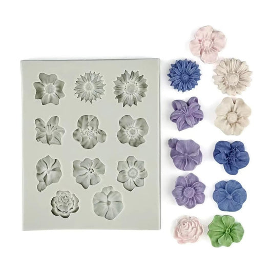 Silicone Mould 11 Cavity Flower Fondant