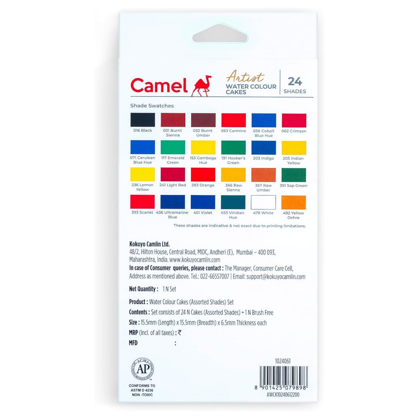 Camel Artist Watercolour Cakes – Set Of 24