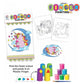 Ratna's Unicorn Finger Painting Kit Non Toxic Colours With Plastic Fingers & Printed Sheets for Mess Free Exprience for Kids and Toddlers