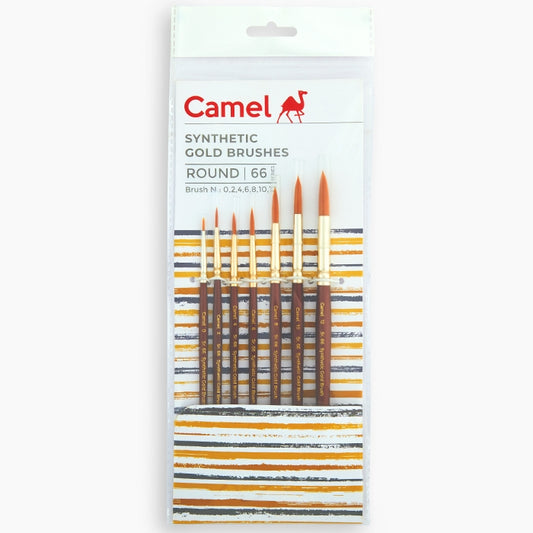 Camlin Camel Synthetic Gold Brushes Round - Series 66