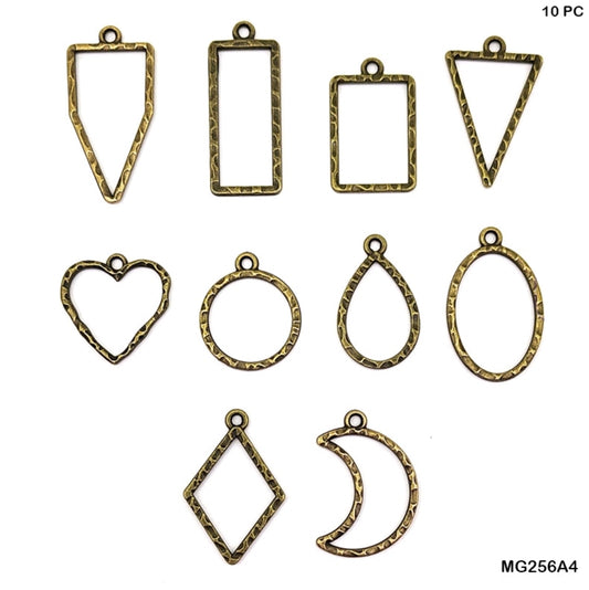 Bezels Mix Shape Set Copper - 10 Pcs