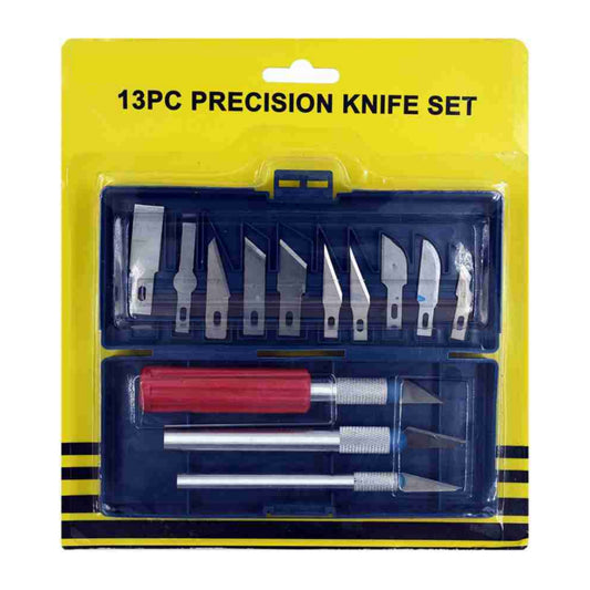13 Pc's Multi-function Hobby Knife Crafts Carving Cutter Graver Sculpting Plastic Grip Cutting Mat