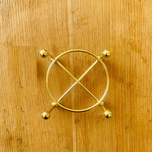 Metal Coaster Stand Golden