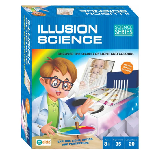 Ekta illusion Science Kit with 35 Experiments Play Learning and Educational DIY Kit for Kids