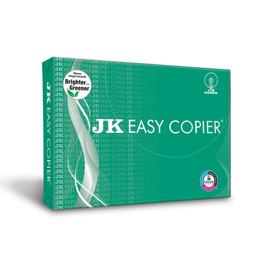 JK Easy Copier Paper | A4 Size | 70 GSM | 500 Sheets | White Paper, 1 Ream | For Laserjet & Inkjet Printer | Fast Drying | Both Side Print | Eco Friendly | ColorLok (Pack of 1) | One Ream