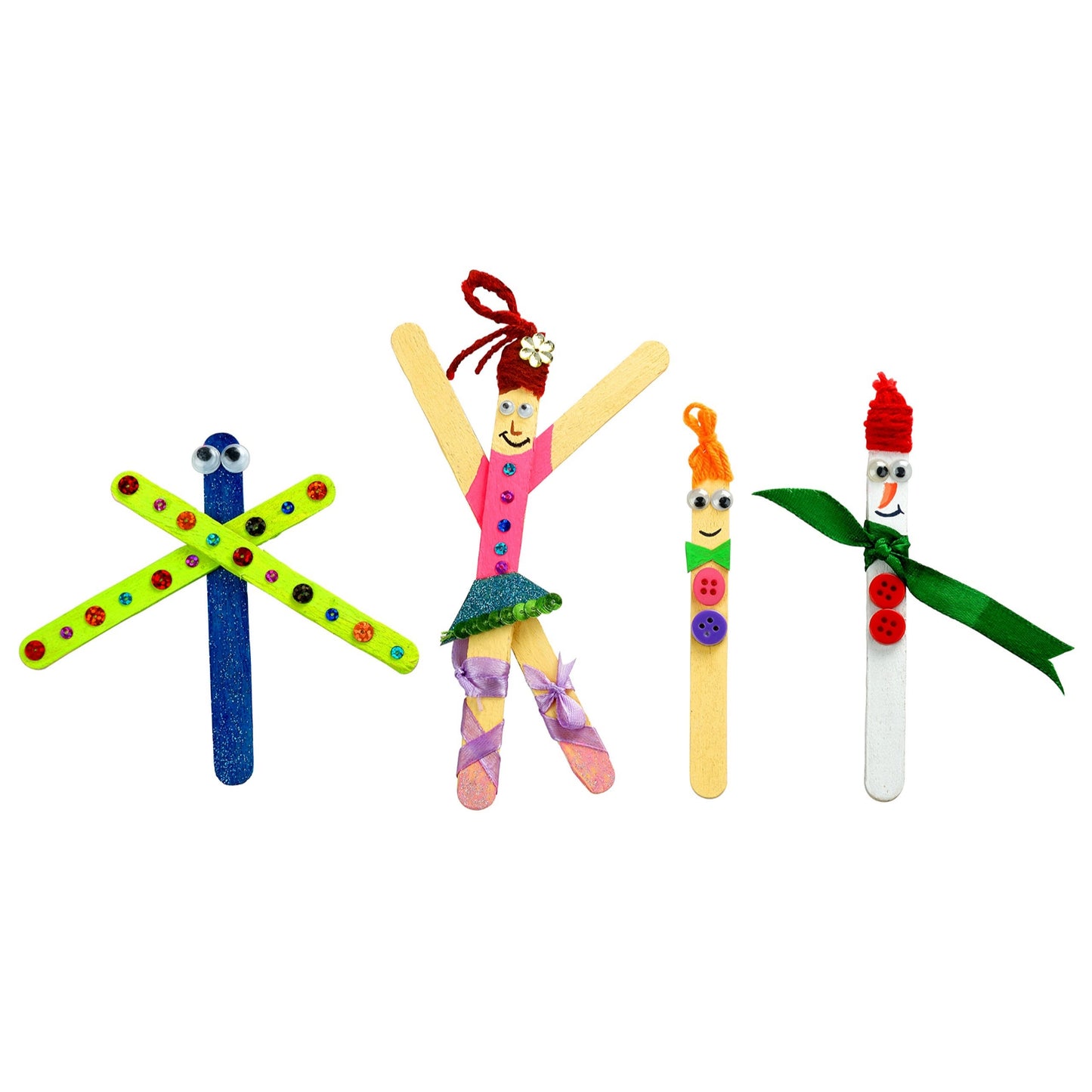 Happy Kidz Creative Candy Craft Hobby Kit | Learn Creativity, Art and Craft, Best Out of Waste with Ice-Cream Sticks Game for Kids | Do it Yourself DIY Craft and Activity Kit for Boy and Girls