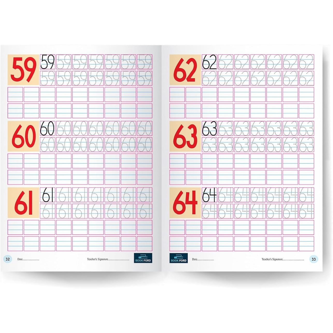 Book Ford Publications Writing Book Of Numbers 1-100 For Kids