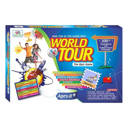 Happy Kidz Educational Board Game World Tour Game for Kids