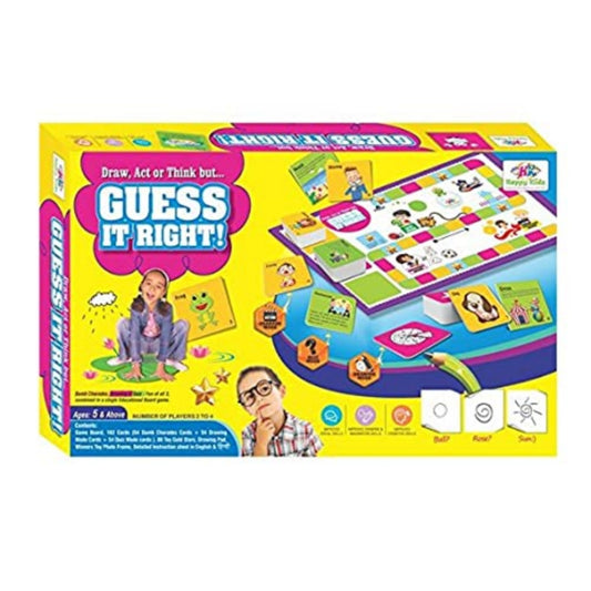 Happy kidz Kids Board Game Guess it Right Improves Social Skills: Improves Drawing & Imagination Skills: Improves Cognitive Skills: Best Birthday Gift for kids