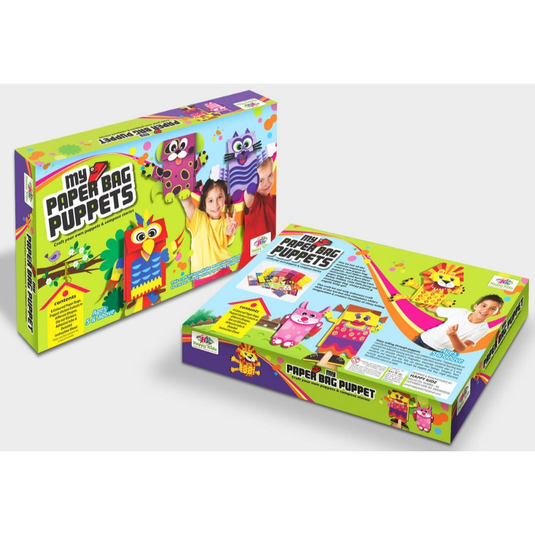 Happy Kidz My Paper Bag Puppets -Craft Your own Puppet and Stories