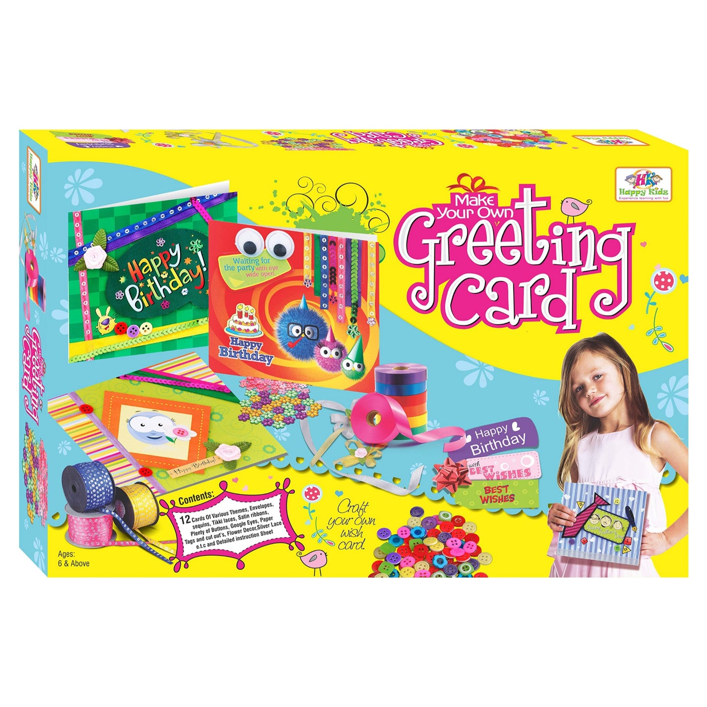 Happy Kidz Make Your Own Greeting Card Art & Craft Activity Toy