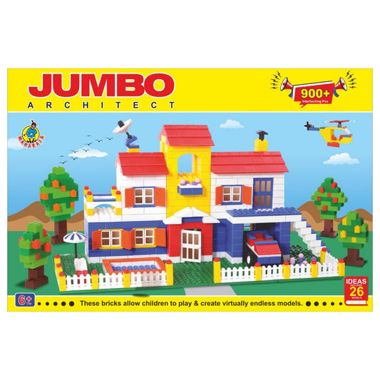 Maharaja Jumbo Architect 900+ Pcs Interlocking Building Blocks Toys & Games for Kids