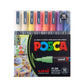 Uniball Posca 3M 0.9-1.3 mm Bullet Shaped Paint Marker Pen | Reversible & Washable Tips | For Rocks Painting, Fabric, Wood, Canvas, Ceramic, Scrapbooking, DIY Crafts | 16 Shades, Pack of 16