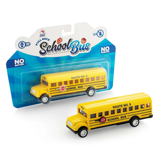 Shinsei Pull Back School Bus