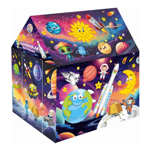 Ratna's Play Tent House Jumbo Size, Light Weight for Kids 3-10 Years Girls and Boys (Chandrayaan)
