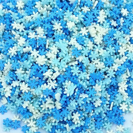 White & Blue Snowflakes Shakers