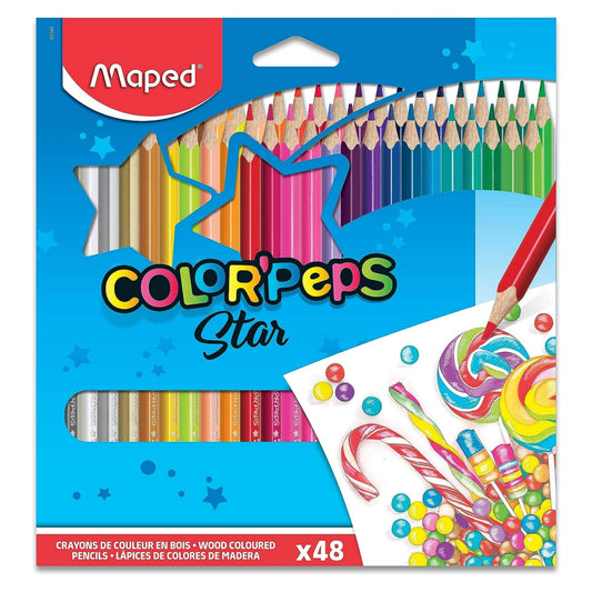 Maped Color'Peps Color Pencil Set - Pack of 48 (Multicolor)