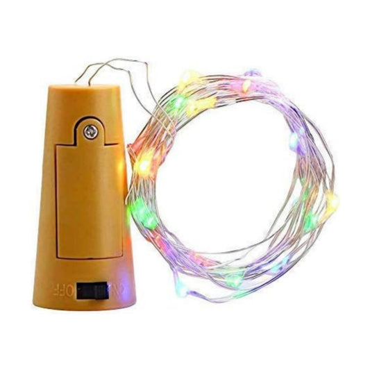 LED String Copper Wire Wine Bottle Cork Lights - Multicolor