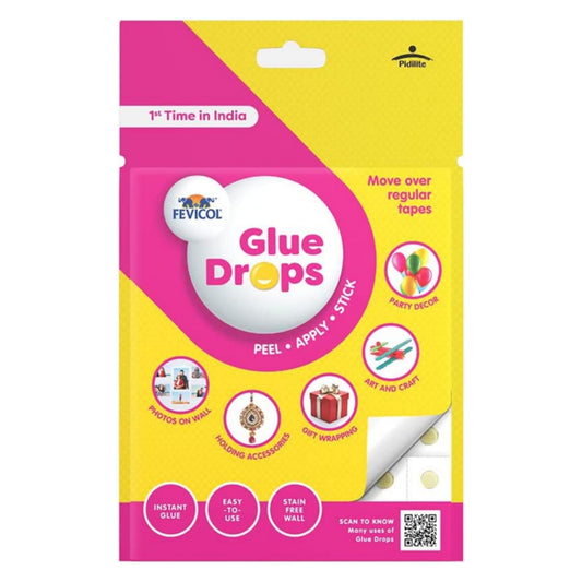 Pidilite Fevicol Multi Use Glue Drops for Events, Decorations & Craft Projects (24 dots)