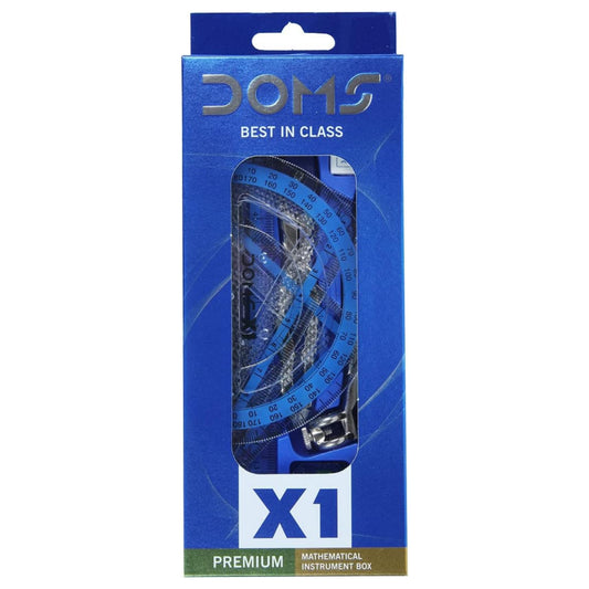 Doms X1 Premium Mathematical Drawing Instrument Box | Best In Class | Ensures Accuracy & Perfection | Geometry Box For Students | Set of 10 Instruments