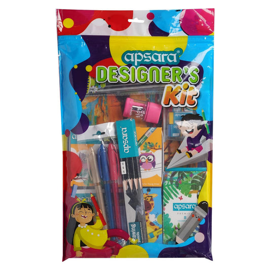 Apsara Designer's Kit | Ideal Gift Pack | Drawing Kit for Artists | Kids Gifting Set | Complete Art Set | Fun Birthday Gift | Fun Children's Gift | Combo of 9 items