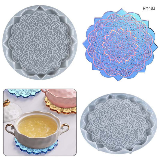 Silicone Mould Mandala Tea Coaster