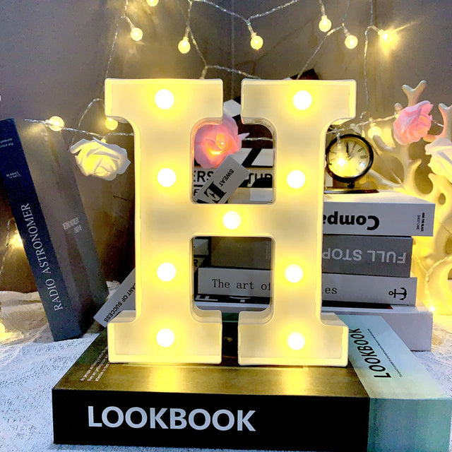 Marquee Alphabet Shaped Led Light - Asthetic Decorations Letter Light for Romantic Gift, Diwali Decoration Item, Night Light Lamp and Wall Lamp