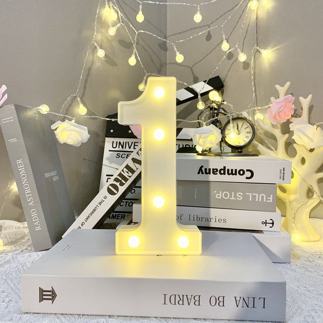 Marquee Alphabet Shaped Led Light - Asthetic Decorations Letter Light for Romantic Gift, Diwali Decoration Item, Night Light Lamp and Wall Lamp