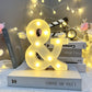 Marquee Alphabet Shaped Led Light - Asthetic Decorations Letter Light for Romantic Gift, Diwali Decoration Item, Night Light Lamp and Wall Lamp