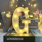 Marquee Alphabet Shaped Led Light - Asthetic Decorations Letter Light for Romantic Gift, Diwali Decoration Item, Night Light Lamp and Wall Lamp