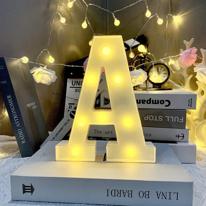 Marquee Alphabet Shaped Led Light - Asthetic Decorations Letter Light for Romantic Gift, Diwali Decoration Item, Night Light Lamp and Wall Lamp