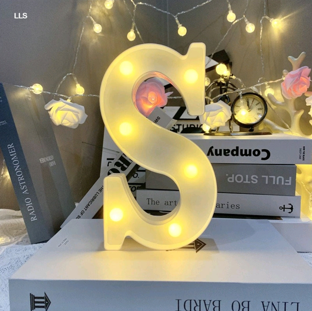Marquee Alphabet Shaped Led Light - Asthetic Decorations Letter Light for Romantic Gift, Diwali Decoration Item, Night Light Lamp and Wall Lamp