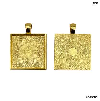 Square Shape Bezel Pendant 6  Pc's