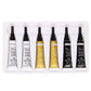 Glass Liner Colors 3D Glass Color With Gold, Silver And Black Each 2Pcs Glass Paint Outliner Art and Crafts Supplies,Non-Toxic,Opaque Finish, Heat-Resistant Formula