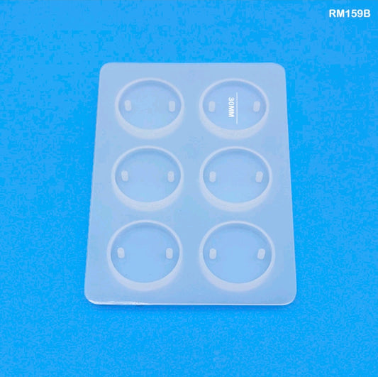 Silicone Mould Rakhi 6 Cavity Round 30mm